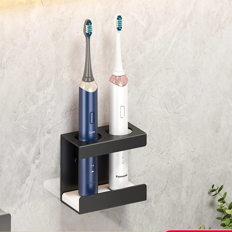 Aluminum Wall Mount Electric Toothbrush Holder for Bathroom, Shower, Toothbrush Hanger Brush Stand, Hanger Bathroom Organizer