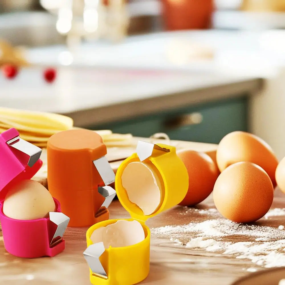1/2Pcs Handheld Egg Cracker Shell Opener Multifunctional Raw Egg Cutter and Separator Essential Kitchen Gadget for Cooking