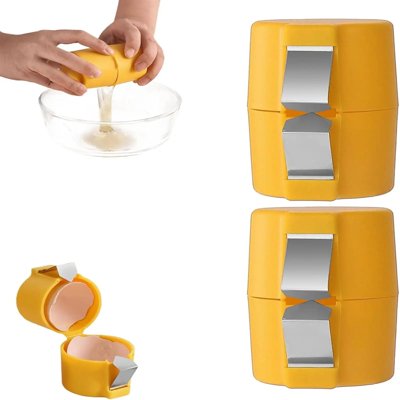1/2Pcs Handheld Egg Cracker Shell Opener Multifunctional Raw Egg Cutter and Separator Essential Kitchen Gadget for Cooking